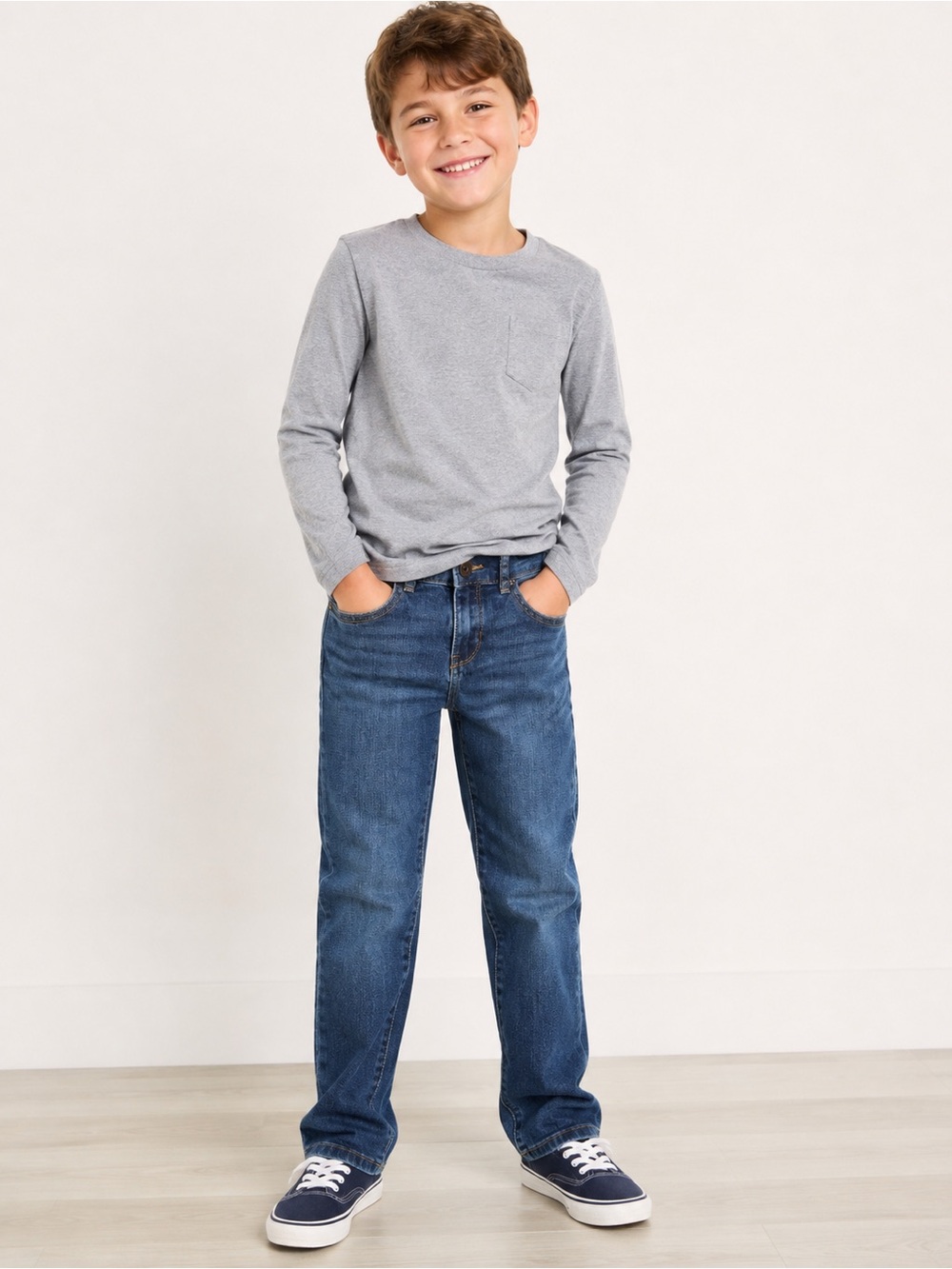 The Children’s Place Boys Size 7 Straight Leg Stretch Jeans Adjustable Waist